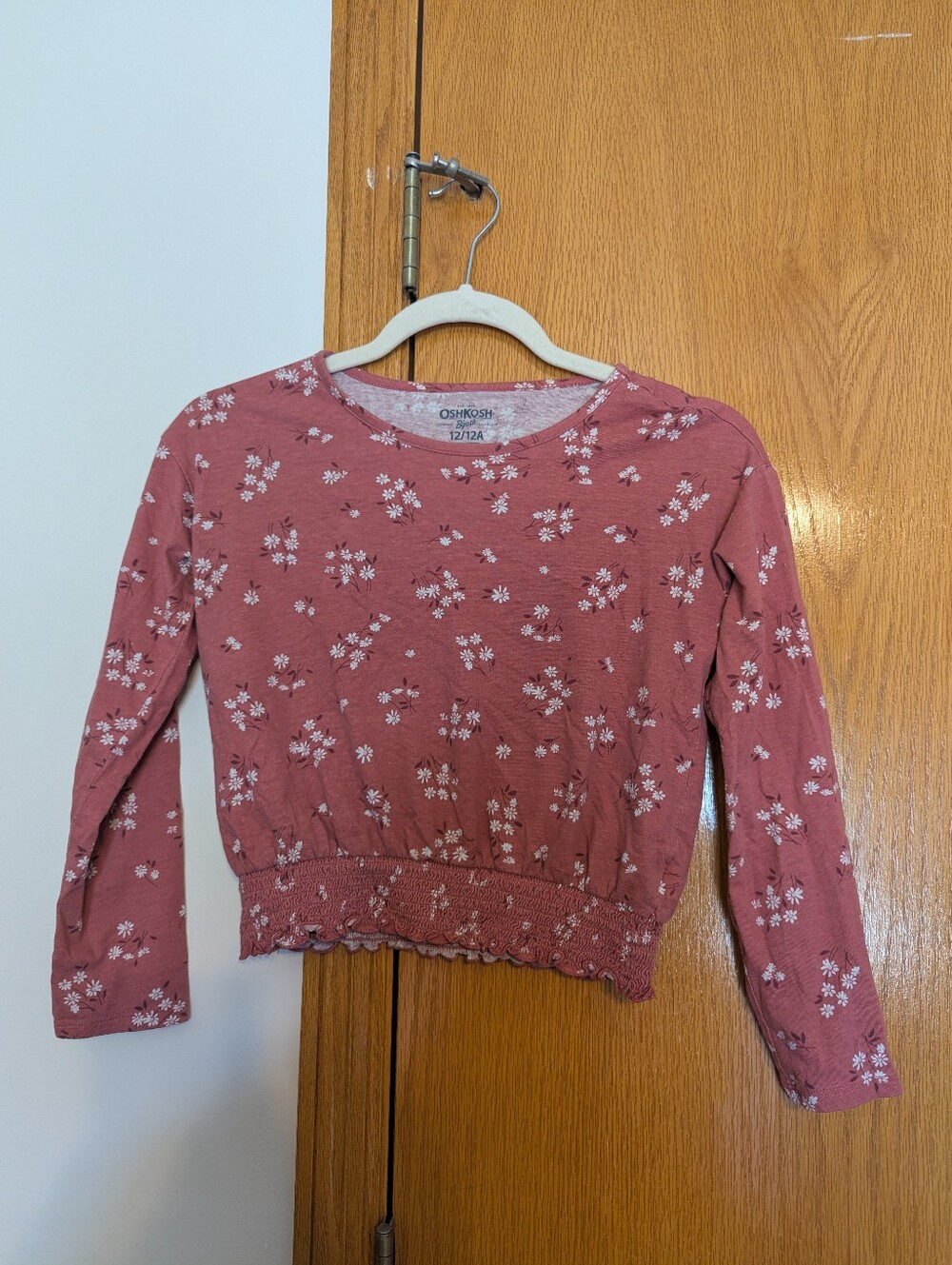 OshKosh B'gosh Mauve Floral Long Sleeve Top